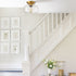 Modern Semi Flush Ceiling Lights Open Glass Drum Shade